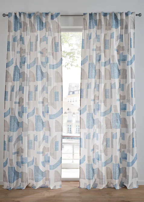 Rideau imprimé aspect soie (1 pce), bonprix