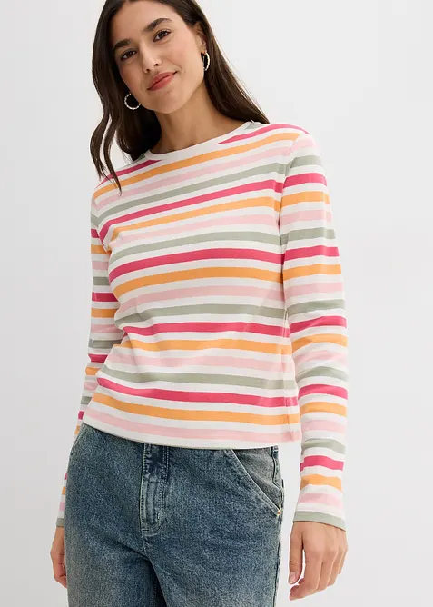 Langarmshirt aus reiner Baumwolle, bonprix