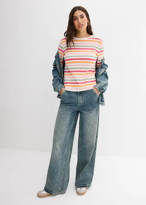 Langarmshirt aus reiner Baumwolle, bonprix