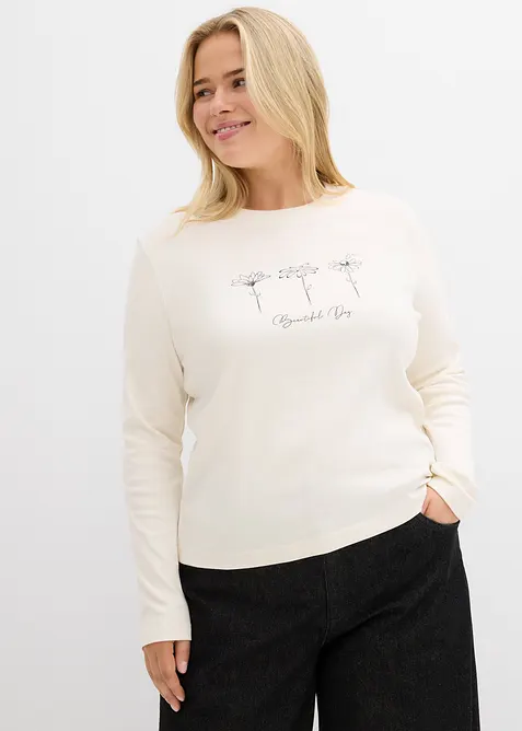 Langarmshirt aus reiner Baumwolle, bonprix