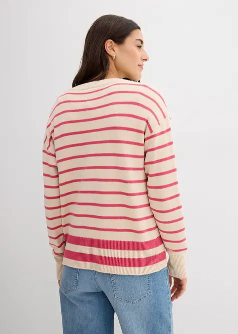 Pull en coton mélangé, bonprix