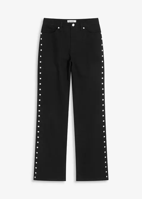 Pantalon twill à rivets, bonprix