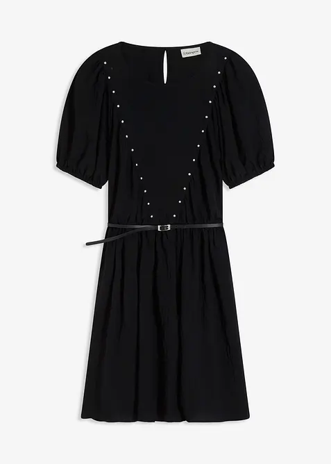Robe avec ceinture et rivets, bonprix