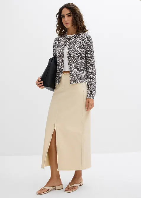 Twill-Rock mit Fransen, bonprix