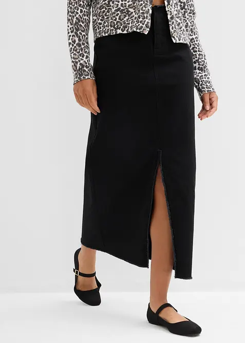 Twill-Rock mit Fransen, bonprix