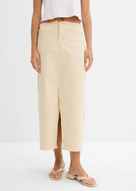 Twill-Rock mit Fransen, bonprix