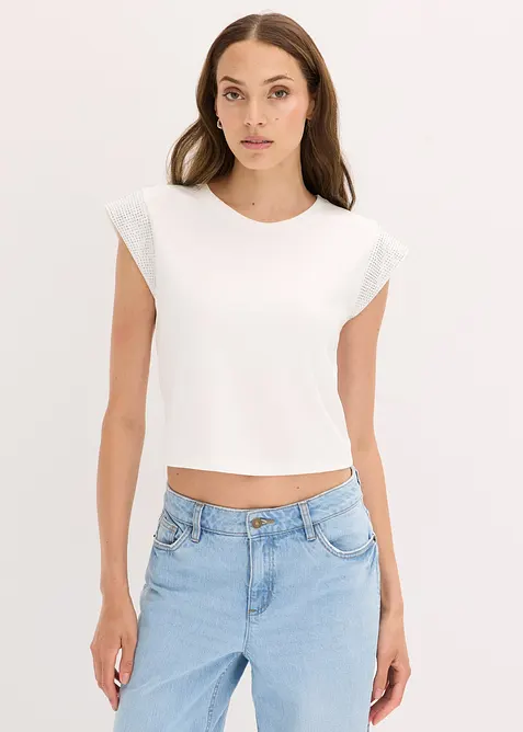 Shirt mit Schulterpolstern, bonprix