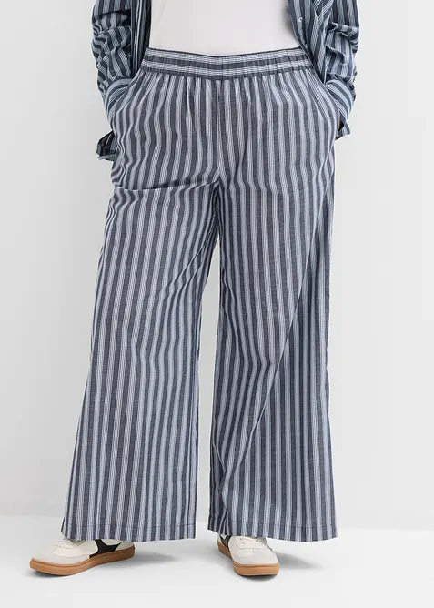 Pantalon palazzo 100% coton, bonprix