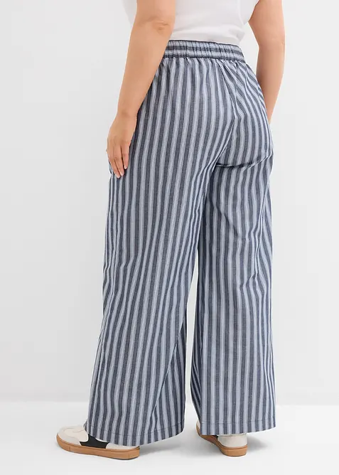 Pantalon palazzo 100% coton, bonprix