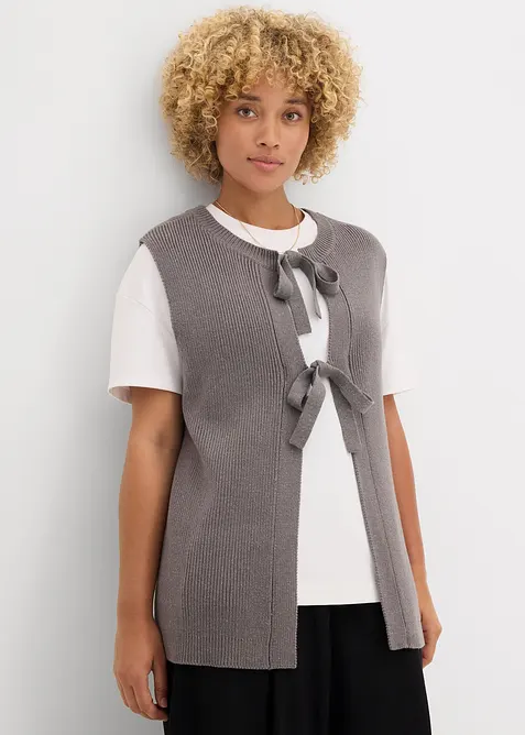 Strick-Weste aus Baumwoll-Mix, bonprix