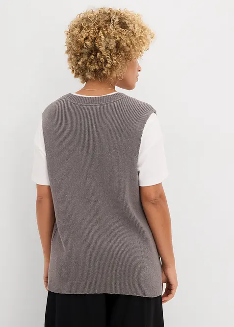 Strick-Weste aus Baumwoll-Mix, bonprix