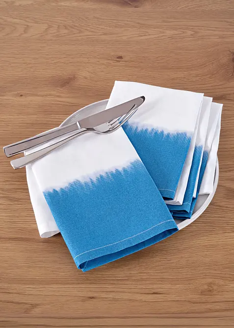 Lot de 4 serviettes en coton, bonprix