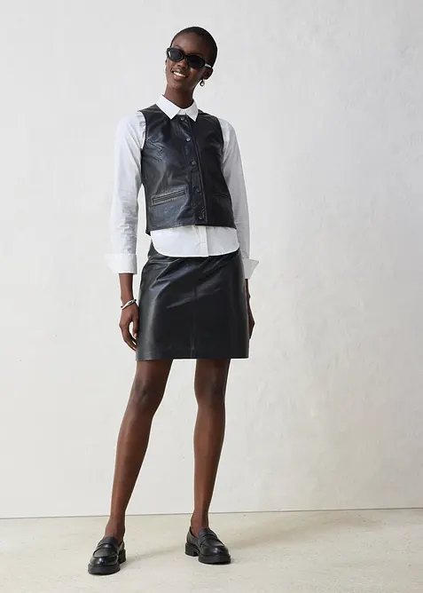 Weste aus Lammnappa, bonprix