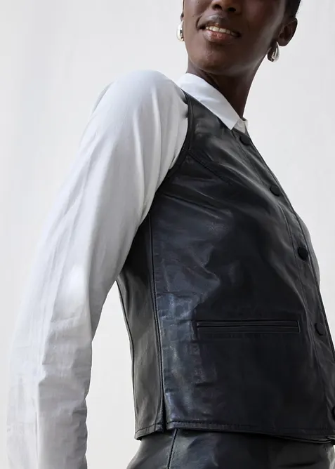 Weste aus Lammnappa, bonprix