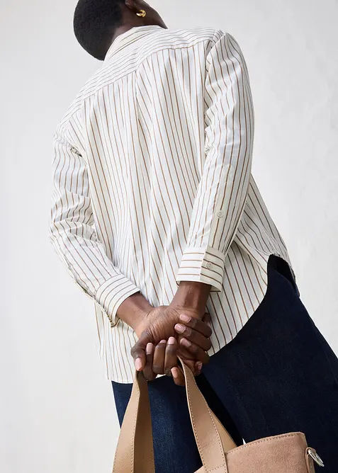 Hemdbluse mit Seidenanteil, bonprix