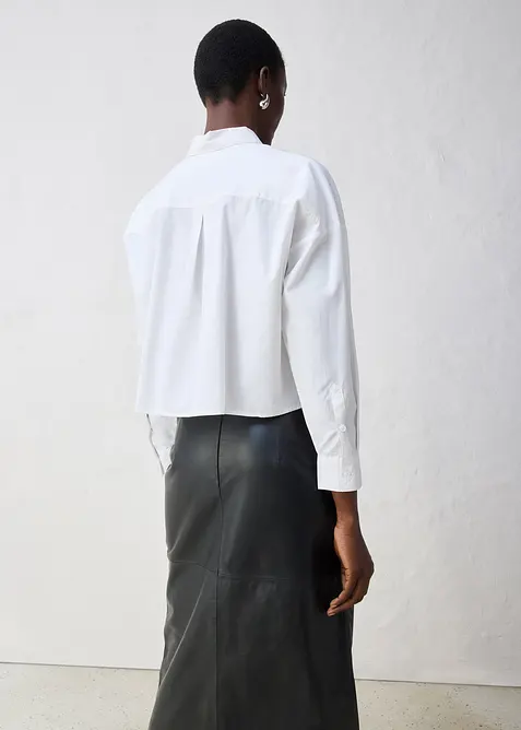 Chemisier court et oversize en coton et soie, bonprix