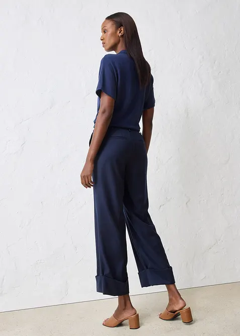 Pantalon évasé avec laine, bonprix