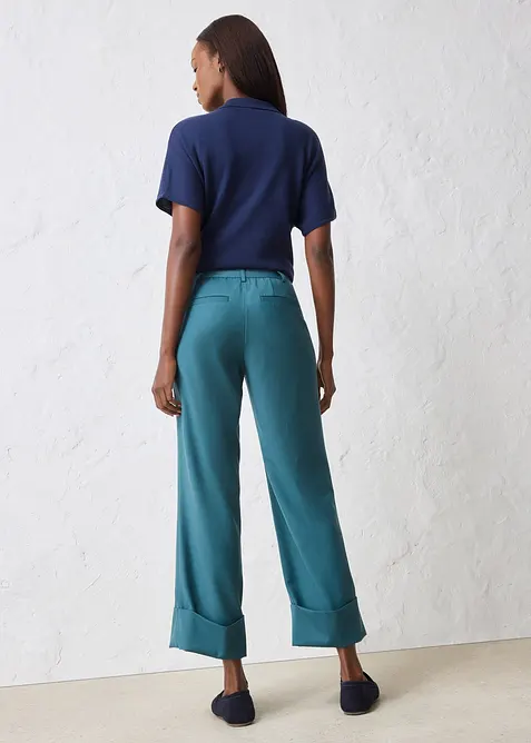 Pantalon &eacute;vas&eacute; avec laine, bonprix