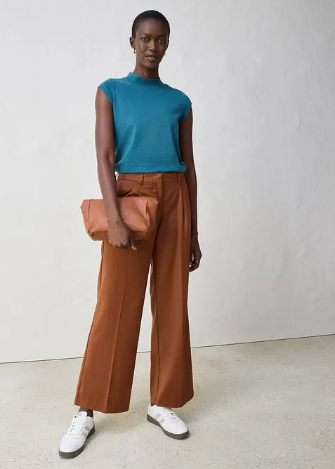 Shirt mit Seidenanteil, bonprix