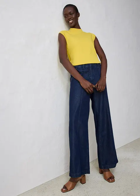 Shirt mit Seidenanteil, bonprix