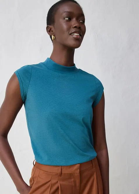 Shirt mit Seidenanteil, bonprix