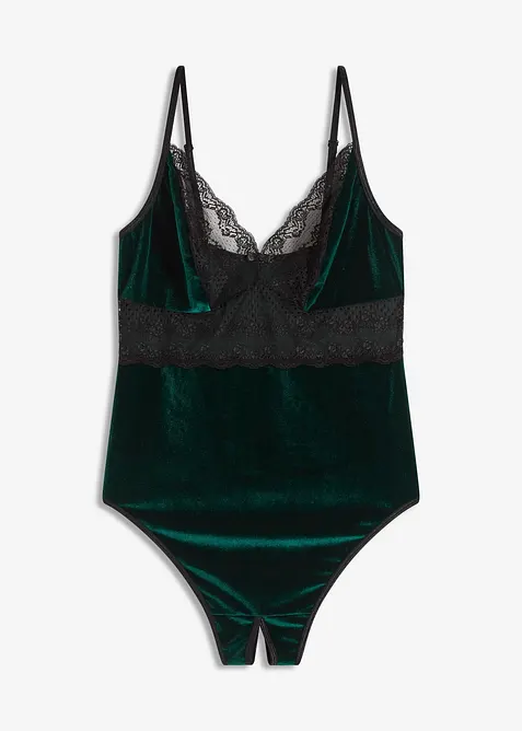 Body en velours ouvert, bonprix