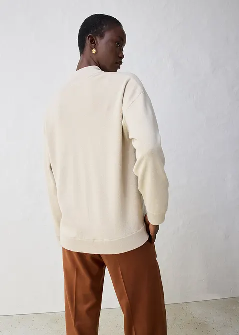 Gilet en maille oversize, laine mérinos, bonprix