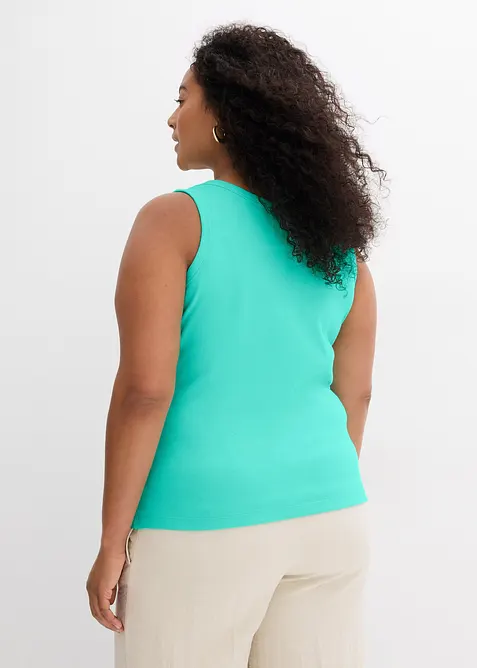 Lot de 2 débardeurs côtelés, bonprix