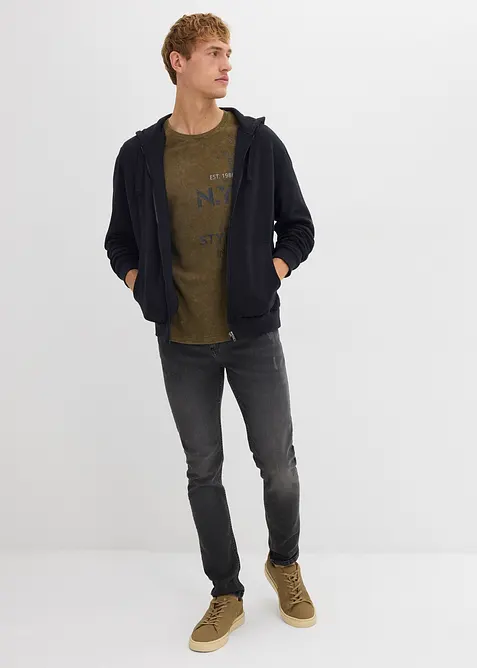 T-shirt aspect délavé, 100% coton, bonprix