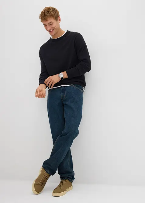 Pull texturé en coton majoritaire, bonprix