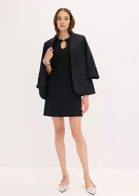 Minikleid mit Schmuck-Knopf, bonprix