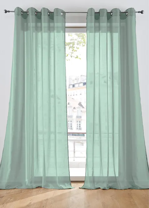 Voilage en batiste textur&eacute;e (1&nbsp;pce), bonprix