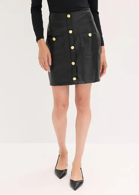 Minirock in Lederoptik, bonprix
