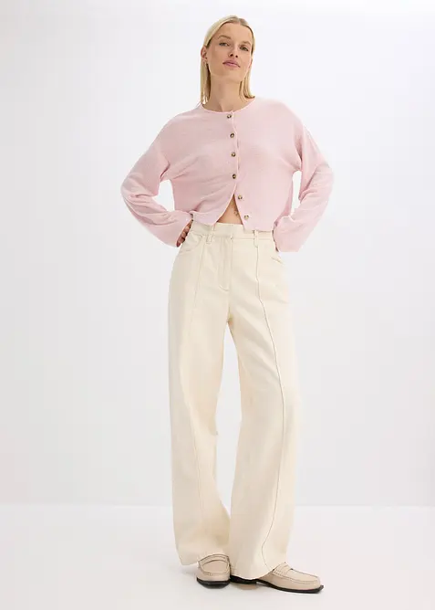 Gerippte Feinstrickjacke, bonprix