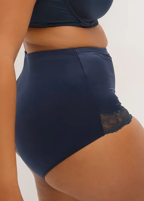 Lot de 2 slips sculptants en polyamide brillant, maintien modéré, bonprix