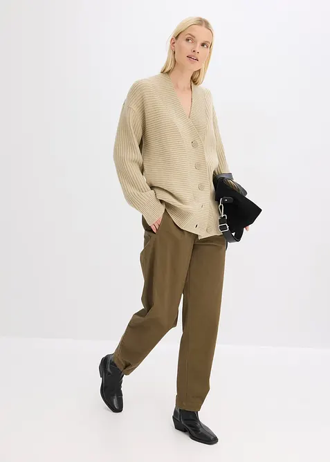 Gilet en maille côtelée, bonprix