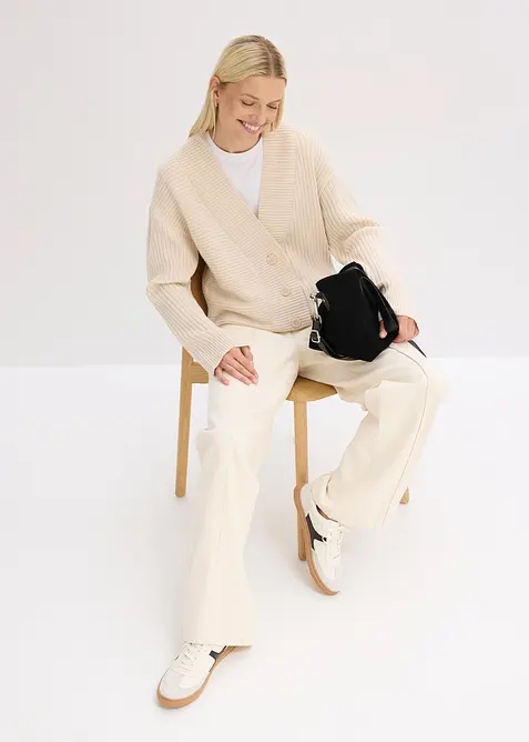 Cardigan mit Rippstrickmuster, bonprix