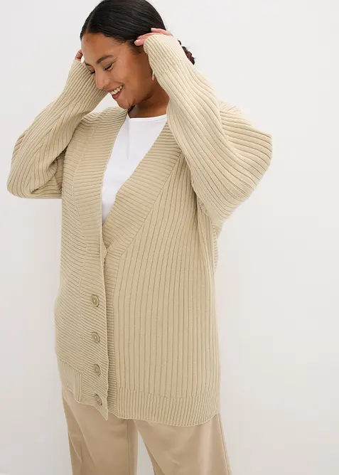 Cardigan mit Rippstrickmuster, bonprix