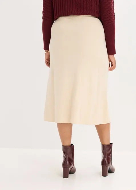 Jupe évasée en maille, bonprix