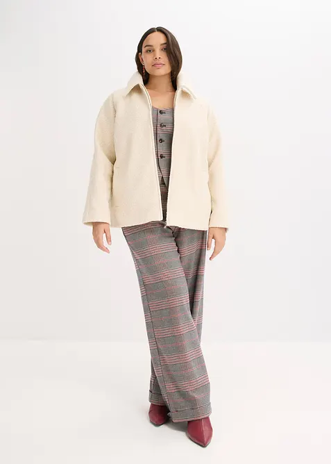 Blouson en maille bouclette douce, bonprix