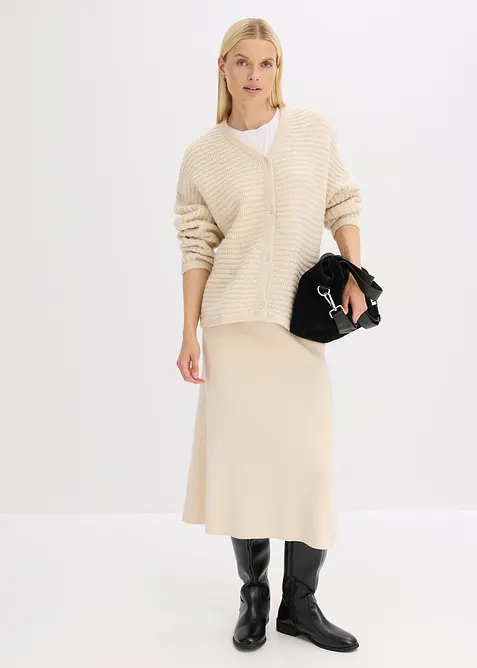 Grobstrickjacke mit Wollanteil, bonprix