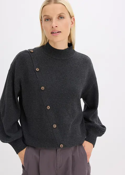Pullover mit Knopfleiste, bonprix
