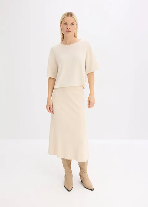 T-shirt court et boxy, bonprix