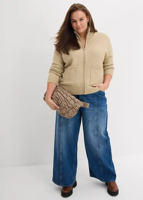 Strickjacke mit Reißverschluss, bonprix