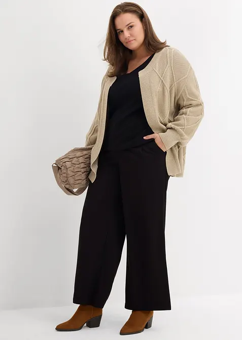 Strickjacke mit Zopfmuster, bonprix