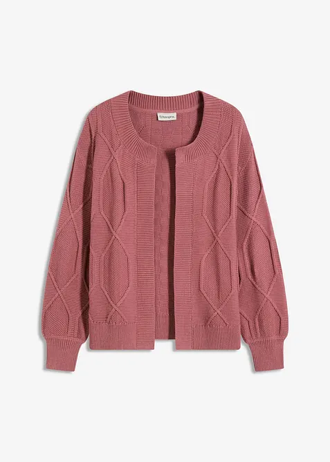 Strickjacke mit Zopfmuster, bonprix