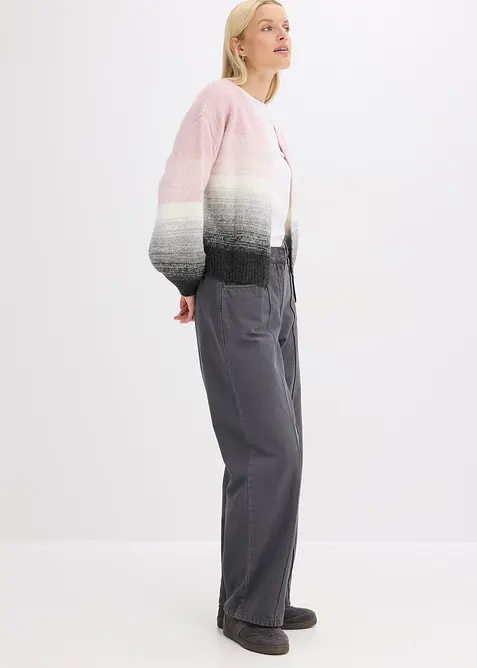 Grobstrickjacke aus weichem Woll-Mix, bonprix