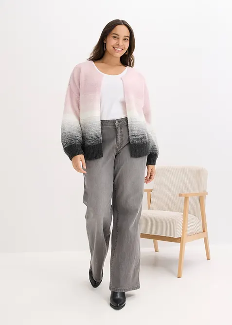 Grobstrickjacke aus weichem Woll-Mix, bonprix