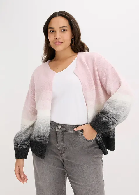 Grobstrickjacke aus weichem Woll-Mix, bonprix