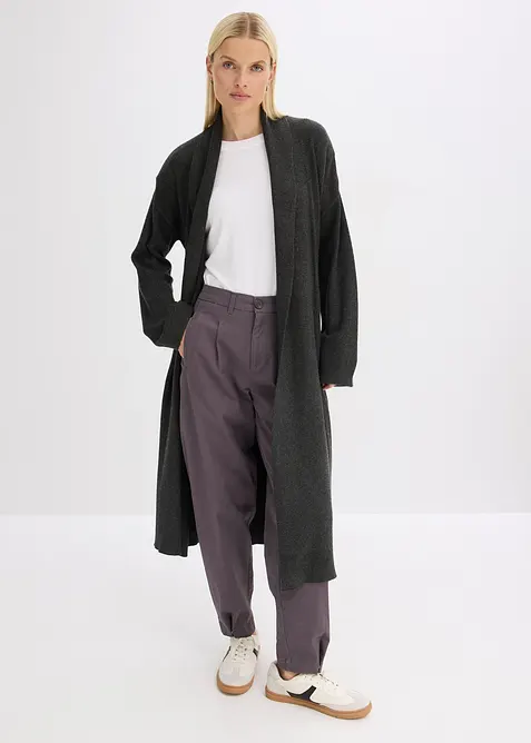 Long gilet en maille douce, viscose majoritaire, bonprix